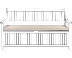 BELIANI SOVANA - Tuinkussen - Taupe - 45 x 110 cm - Polyester