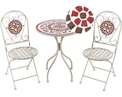 BELIANI SPELLO - Loungeset voor 2 - Wit - Metaal