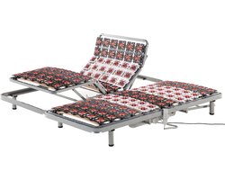 Beliani STAR - Elektrische lattenbodem - Grijs - Staal