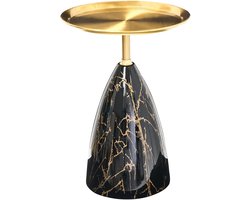 BELIANI STORM - Bijzettafel - Zwart/Goud - Metaal