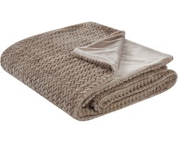 BELIANI SURMI - Bedsprei - Lichtbruin - 150 x 200 cm - Polyester
