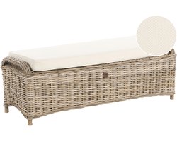BELIANI SUSUA - Ottomaan - Gebroken wit - Rotan