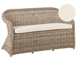 BELIANI SUSUA - Tuinbank - Gebroken wit - 150 cm - Rotan