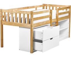 BELIANI SUSVILLE - Kinderbed - Lichthout - 90 x 200 cm - Rubberhout