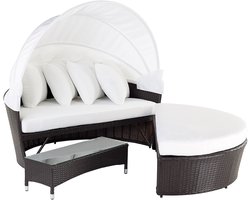 BELIANI SYLT LUX - Zonne-eiland - Donkerbruin - PE rotan