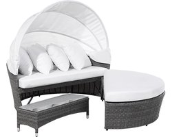 BELIANI SYLT LUX - Zonne-eiland - Gebroken wit - PE rotan