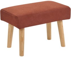 BELIANI TAKOMA - Hocker - Oranje - Polyester