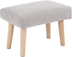 BELIANI TAKOMA II - Voetenbank - Lichtgrijs - Polyester