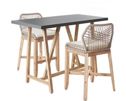 BELIANI TALAMONE - Balkonset voor 2 - Lichthout/Grijs - Acaciahout