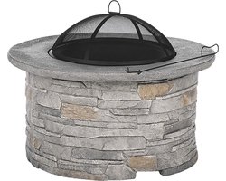 BELIANI TAMBORA - Vuurkorf - Lichtgrijs - Lichtbeton (MgO)