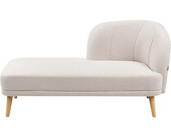 BELIANI TANLAY - Chaise longue - Lichtbeige - Polyester