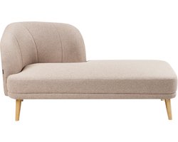 BELIANI TANLAY - Chaise longue - Lichtbruin - Linkszijdig - Polyester