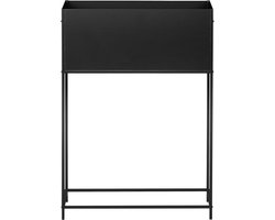 BELIANI TAPIEN - Verhoogde plantenbak - Zwart - 70 x 30 x 100 cm - Metaal