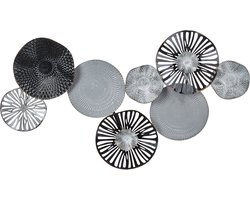 BELIANI TENNESSINE - Wanddecoratie - Zwart/Grijs - Ijzer