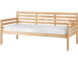 BELIANI THEZA - Bedbank - Natuurlijk - 90 x 200 cm - Rubberhout