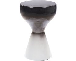 BELIANI TIBITO - Bijzettafel - Zwart/Wit - Ijzer