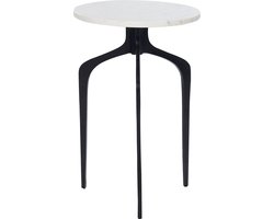 BELIANI TIHOI - Bijzettafel - Wit - Marmer