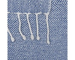 BELIANI TILMI - Plaid - Blauw - 130 x 160 cm - Katoen