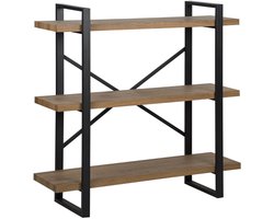 BELIANI TIMBER - Boekenkast - Donkerbruin - MDF