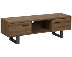 BELIANI TIMBER - TV-meubel - Donkere houtkleur - MDF