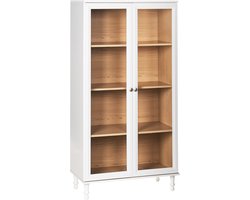 BELIANI TINGLEDALE - Vitrinekast - Wit - 80 cm - Hout