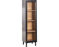 BELIANI TINGLEDALE - Vitrinekast - Zwart - 40 cm - Hout