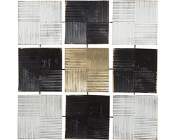 Beliani TITANIUM - Wanddecoratie - Zwart - Metaal