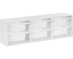 BELIANI TOBIN - Wandplank met 6 dozen - Wit - Vezelplaat
