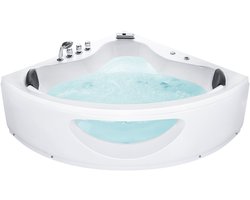 BELIANI TOCOA - Hoekbad whirlpool - Wit - 138 x 190 cm - Acryl