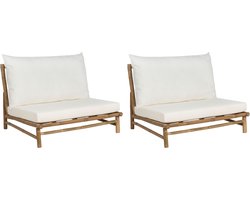 BELIANI TODI - Fauteuil set van 2 - Gebroken wit - Bamboe