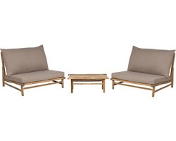 BELIANI TODI - Loungeset voor 2 - Taupe
