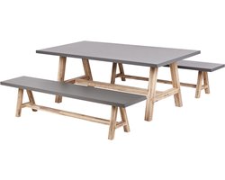 BELIANI TONNARE - Tuinset 6-zits - Grijs - Beton