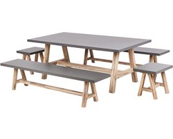 BELIANI TONNARE - Tuinset 8-zits - Grijs - Beton