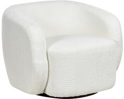 BELIANI TORE - Draaifauteuil - Off-white - Polyester