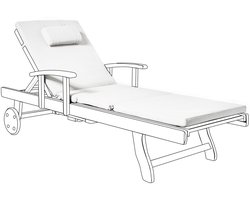 BELIANI TOSCANA/JAVA/AMANTEA - Ligstoel kussen - Gebroken wit - Polyester