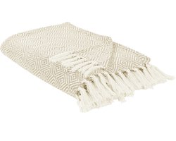 BELIANI TOUTLI - Bedsprei - Lichtbeige - 220 x 240 cm - Katoen