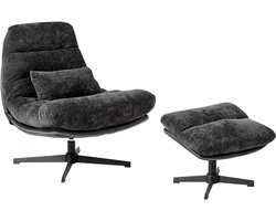 BELIANI TOVIK - Fauteuil - Zwart - Stof
