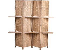 BELIANI TRAFOI - Roomdivider met 4 panelen - Lichthout - Populierhout