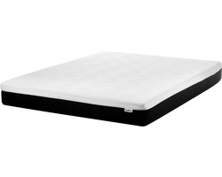 BELIANI TREASURE - Schuimmatras stevig - Zwart/Wit - 160 x 200 cm - Latex