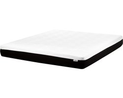 BELIANI TREASURE - Schuimmatras stevig - Zwart/Wit - 180 x 200 cm - Latex