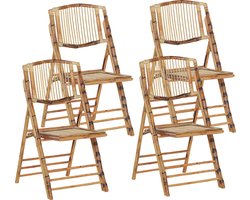 BELIANI TRENTOR - Eetkamerstoel - Bruin - Bamboehout