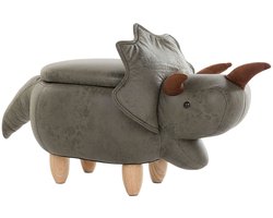 BELIANI TRICERATOPS - Hocker - Donkergroen - Polyester