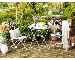 Beliani TRIESTE - Tuintafel - Beige - IJzer