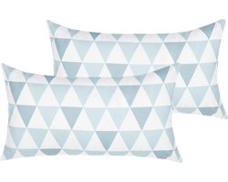 Beliani TRIFOS - Tuinkussen set van 2 - Blauw - Kunststof