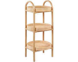 BELIANI TROOLIE - Bijzettafel - Natuurlijk - Rotan