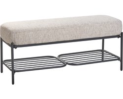 BELIANI TRUCKEE - Schoenenbankje - Beige - 100 x 36 cm - Polyester