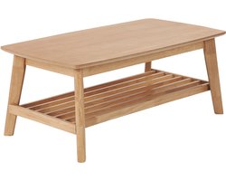 BELIANI TULARE - Salontafel - Lichtbruin - Rubberhout