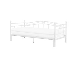Beliani TULLE - Eenpersoonsbed - Wit - Metaal