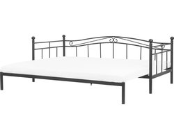 Beliani TULLE - Onderschuifbed - Zwart - Metaal