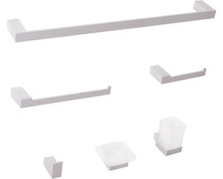 BELIANI TUMACO - 6-delige badkamer hardware set - Zilver - Aluminium